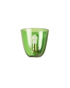 Cedar Bridge Wall Sconce Mounted On A Plain Wall - Green (synthetic illustration; no displayed measurements)