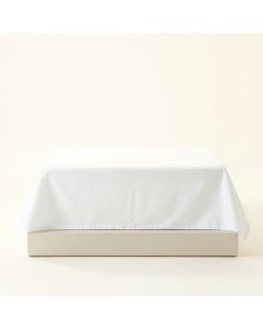 Slate Arc Flat Bed Sheet - White (synthetic illustration; no displayed measurements)