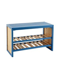 Sage Dell Shoe Storage Bench - Blue