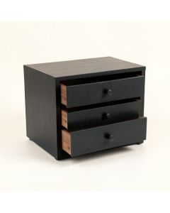 Cliff Bluff Small-Parts Storage Drawer Cabinet - Black (synthetic illustration; no displayed measurements)