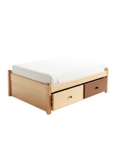 Dolby Twin Solid Wood Bed With Drawers