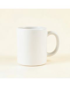 Ridge Arc Ceramic Mug - White (synthetic illustration; no displayed measurements)