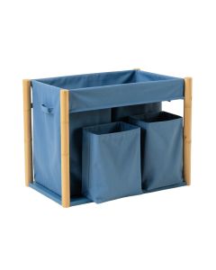 Clay Crossing Laundry Sorting Station With Plain Removable Bags - Blue