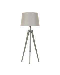 Briar Crest Floor Lamp With A Plain Fabric Shade - Gray (synthetic illustration; no displayed measurements)