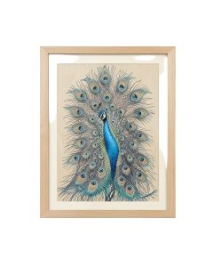 Ashton Art & Décor Embellished Peacock I Framed Painting Print