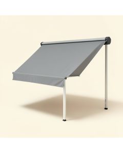 117 '' W X 3.9 '' D Motorized Slope Retraction Side Awning In Gray (synthetic illustration; no displayed measurements)