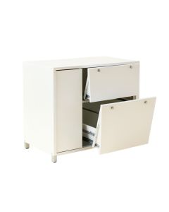 Juniper Dale Freestanding Pull-Out Hamper Cabinet - White