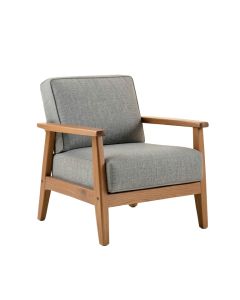 Wren Arc Upholstered Armchair - Gray