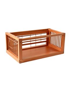 Field Field Empty Furniture-Style Pet Crate - Terracotta (synthetic illustration; no displayed measurements)
