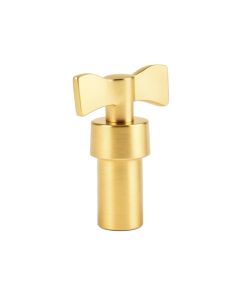 Kohler Purist Rite-Temp Valve Trim With Cross Handle - Vibrant Moderne Brushed Gold
