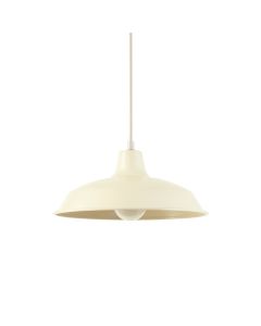 Dawn Bend Pendant Light Suspended From One Plain Cable - Ivory (synthetic illustration; no displayed measurements)