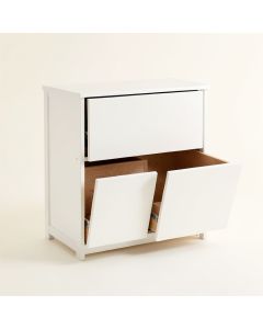 Reed Dale Freestanding Pull-Out Hamper Cabinet - White (synthetic illustration; no displayed measurements)