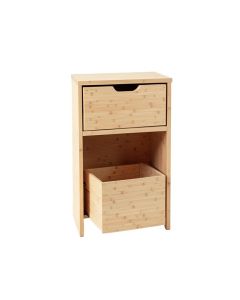 Stone Brook Freestanding Pull-Out Hamper Cabinet - Beige (synthetic illustration; no displayed measurements)