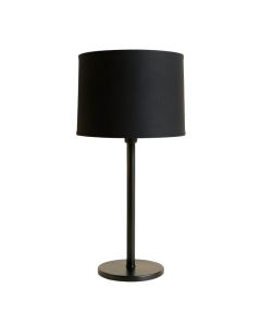 River Bend Floor Lamp With A Plain Fabric Shade - Black (synthetic illustration; no displayed measurements)