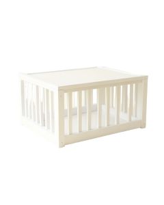 Flint Bluff Empty Furniture-Style Pet Crate - White
