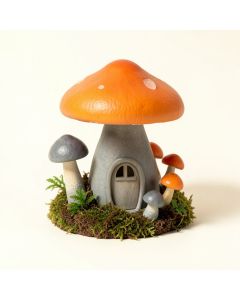 Wardlaw Mushroom House Fairy Garden (synthetic illustration; no displayed measurements)