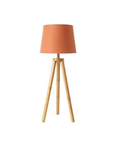 Moss Canyon Floor Lamp With A Plain Fabric Shade - Terracotta (synthetic illustration; no displayed measurements)