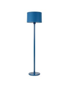 Dune Dale Floor Lamp With A Plain Fabric Shade - Blue