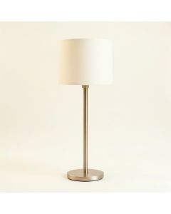 Reed Canyon Floor Lamp With A Plain Fabric Shade - Ivory (synthetic illustration; no displayed measurements)