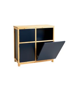 Pine Bluff Freestanding Pull-Out Hamper Cabinet - Navy (synthetic illustration; no displayed measurements)