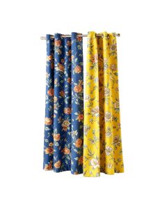 Volkard Floral Thermal Grommet Curtain Panels