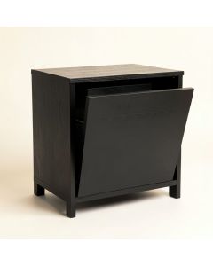 Pine Dell Freestanding Pull-Out Hamper Cabinet - Black (synthetic illustration; no displayed measurements)