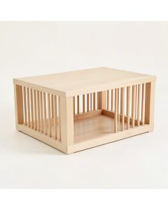 Linden Crest Empty Furniture-Style Pet Crate - Beige (synthetic illustration; no displayed measurements)