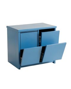 Vale Crossing Freestanding Pull-Out Hamper Cabinet - Blue