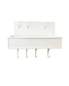 Laurel Crest Wall-Mounted Entryway Organizer Shelf - White (synthetic illustration; no displayed measurements)