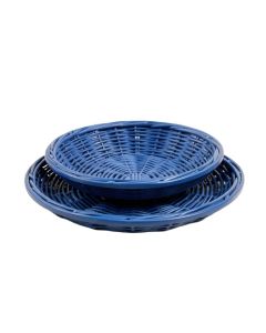 Resin Wicker Two Tier Platter - Anchor