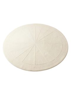 Slate Arc Round Area Rug - Cream