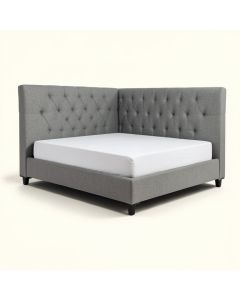 Koray Gray Tufted Upholstered Standard Bed (synthetic illustration; no displayed measurements)