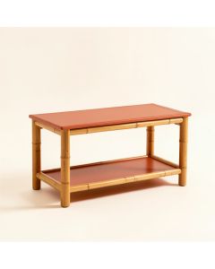 Pine Arc Indoor Bench - Terracotta (synthetic illustration; no displayed measurements)