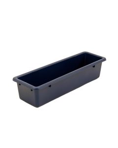 Bay Crest Empty Railing Planter With Integral Brackets - Navy (synthetic illustration; no displayed measurements)