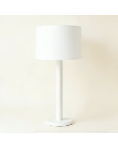 Juniper Brook Floor Lamp With A Plain Fabric Shade - White (synthetic illustration; no displayed measurements)