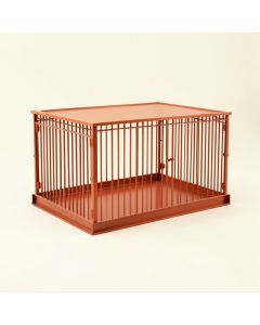 Holly Dell Empty Furniture-Style Pet Crate - Terracotta (synthetic illustration; no displayed measurements)