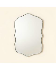 Scalloped Corner Wall Mirror (synthetic illustration; no displayed measurements)