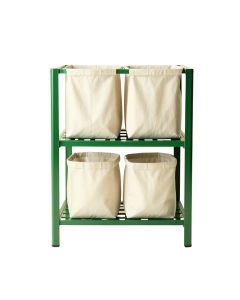 Holly Crossing Laundry Sorting Station With Plain Removable Bags - Green