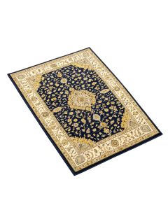Brandt Oriental Navy Blue/Yellow/Beige Area Rug
