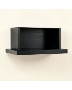 Slate Arc Wall-Mounted Shelf - Black (synthetic illustration; no displayed measurements)