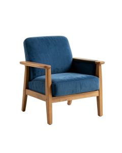 Ridge Arc Upholstered Armchair - Blue