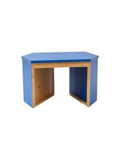 Linden Arc Small Writing Desk - Blue (synthetic illustration; no displayed measurements)