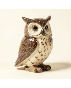Kardier Wise Owl Ceramic Sculpture (synthetic illustration; no displayed measurements)