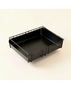 Shore Edge Empty Under-Desk Cable Tray - Black (synthetic illustration; no displayed measurements)