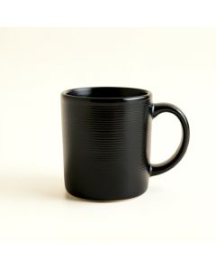 Stone Crest Ceramic Mug - Black (synthetic illustration; no displayed measurements)