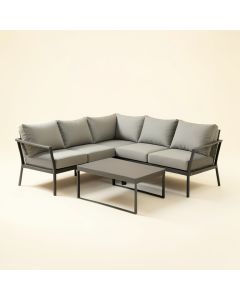 Caspian Patio Sectional With Cushion (synthetic illustration; no displayed measurements)