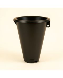 Cove Arc Empty Railing Planter With Integral Brackets (synthetic illustration; no displayed measurements)