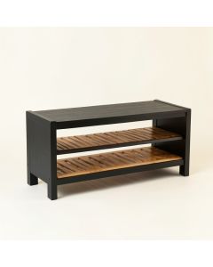 Olive Crest Shoe Storage Bench - Black (synthetic illustration; no displayed measurements)