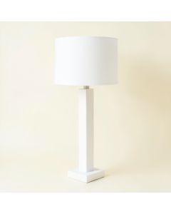 Fern Bluff Floor Lamp With A Plain Fabric Shade - White (synthetic illustration; no displayed measurements)