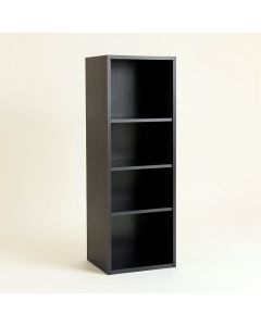 Hill Bridge Narrow Cubby Tower - Black (synthetic illustration; no displayed measurements)